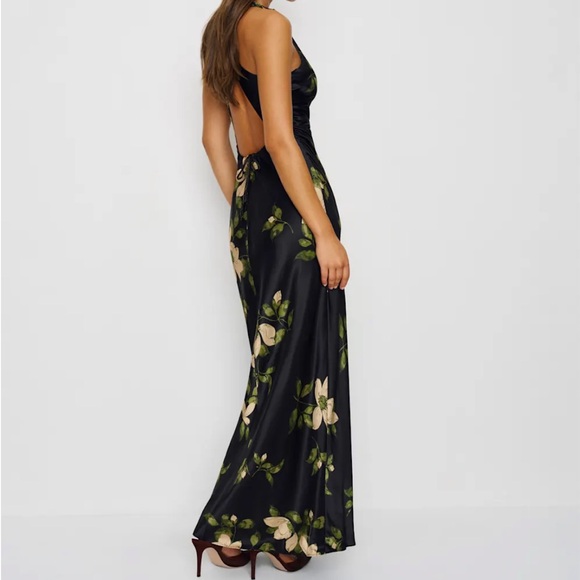 NEW NWT Reformation Anaiis Silk Maxi Dress Gown Mood for Love - Picture 2 of 9